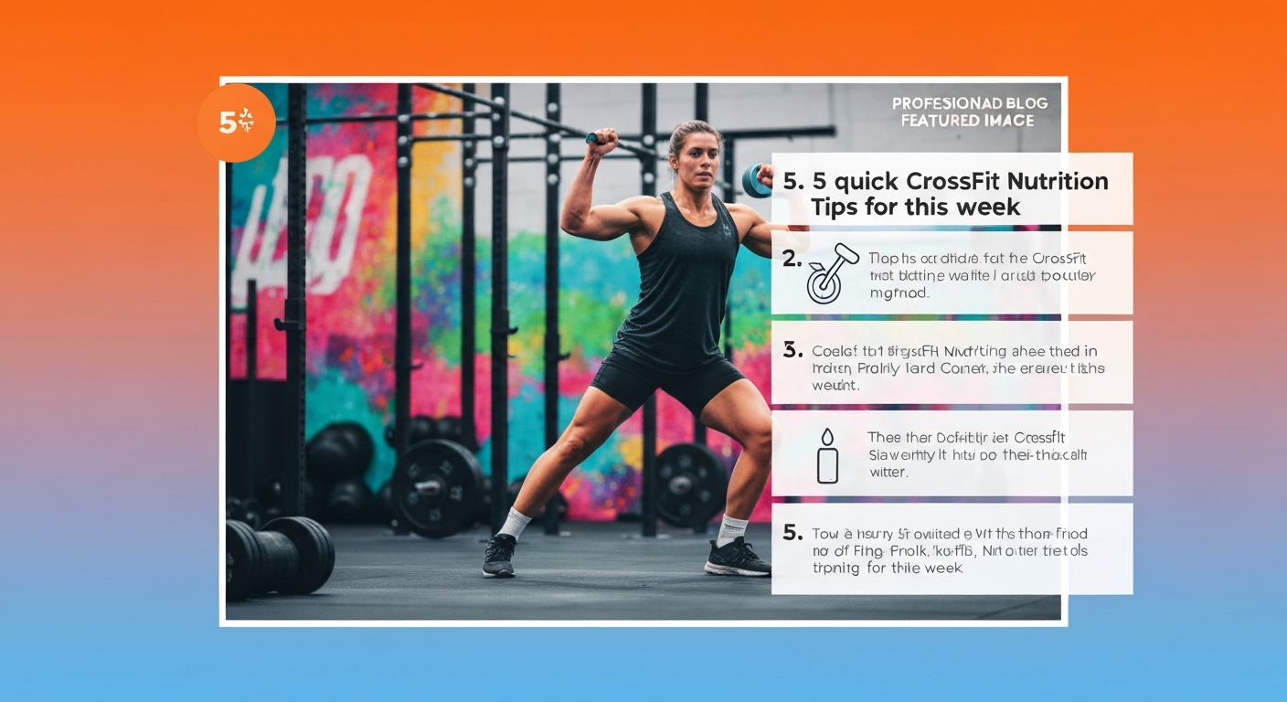 Five quick CrossFit nutrition tips for this week.